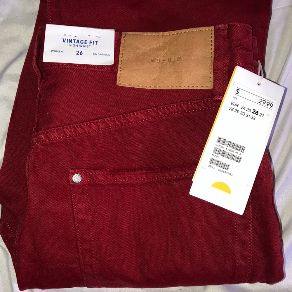 HM Red Jeans